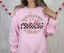Load image into Gallery viewer, Checkered Cupid's Favorite Nurse Tee