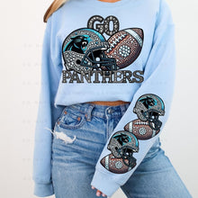 Load image into Gallery viewer, Rhinestone Football Black Cat Team Sleeve - DTF Transfer