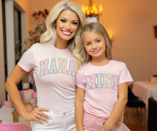 Load image into Gallery viewer, Varsity Mama Sugar Bunny - Distressed - DTF Transfer