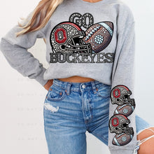 Load image into Gallery viewer, Rhinestone Football Ohio Nut Team 2 - DTF Transfer