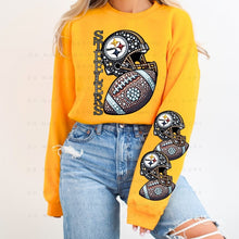 Load image into Gallery viewer, Rhinestone Football Steel Team 1 - DTF Transfer