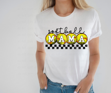 Load image into Gallery viewer, Checkered Softball Mama - DTF Transfer