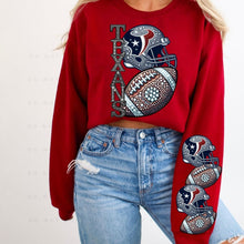 Load image into Gallery viewer, Rhinestone Football Texas Team Sleeve - DTF Transfer
