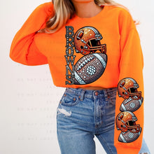 Load image into Gallery viewer, Rhinestone Football Brown Team 1 - DTF Transfer