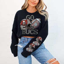 Load image into Gallery viewer, Rhinestone Football Skull Team 2 - DTF Transfer