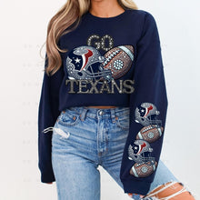 Load image into Gallery viewer, Rhinestone Football Texas Team 2 - DTF Transfer