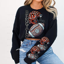 Load image into Gallery viewer, Rhinestone Football Big Tiger Team Sleeve - DTF Transfer