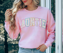 Load image into Gallery viewer, Varsity Auntie Sugar Bunny - Distressed - DTF Transfer