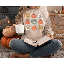 Load image into Gallery viewer, Distressed Pumpkins and Daisies- DTF Transfer
