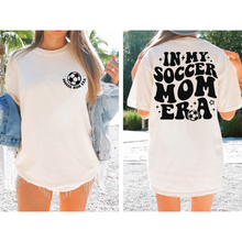 Load image into Gallery viewer, Black Front and Back Soccer Mom- DTF Transfer