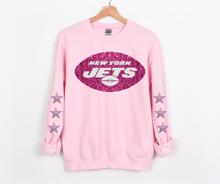 Load image into Gallery viewer, Pink Faux Sequin Fast Plane Team- DTF Transfer