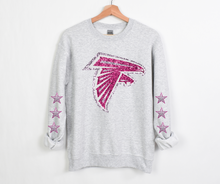 Load image into Gallery viewer, Pink Faux Sequin Black Bird Team- DTF Transfer