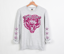 Load image into Gallery viewer, Pink Faux Sequin Bear Team- DTF Transfer