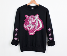 Load image into Gallery viewer, Pink Faux Sequin Big Cat Team- DTF Transfer