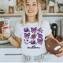 Load image into Gallery viewer, Purple Custom Football Coquette - DTF Transfer