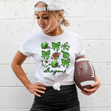 Load image into Gallery viewer, Green Dragons Football Coquette – DTF Transfer