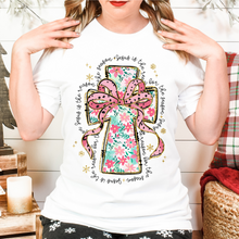Load image into Gallery viewer, Floral Cross- DTF Transfer