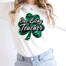 Load image into Gallery viewer, Green Shamrock One Lucky Teacher - DTF Transfer