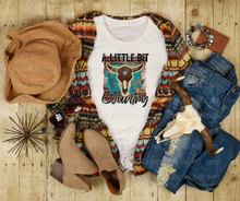 Load image into Gallery viewer, A Little Bit Country Bull Skull - DTF Transfer