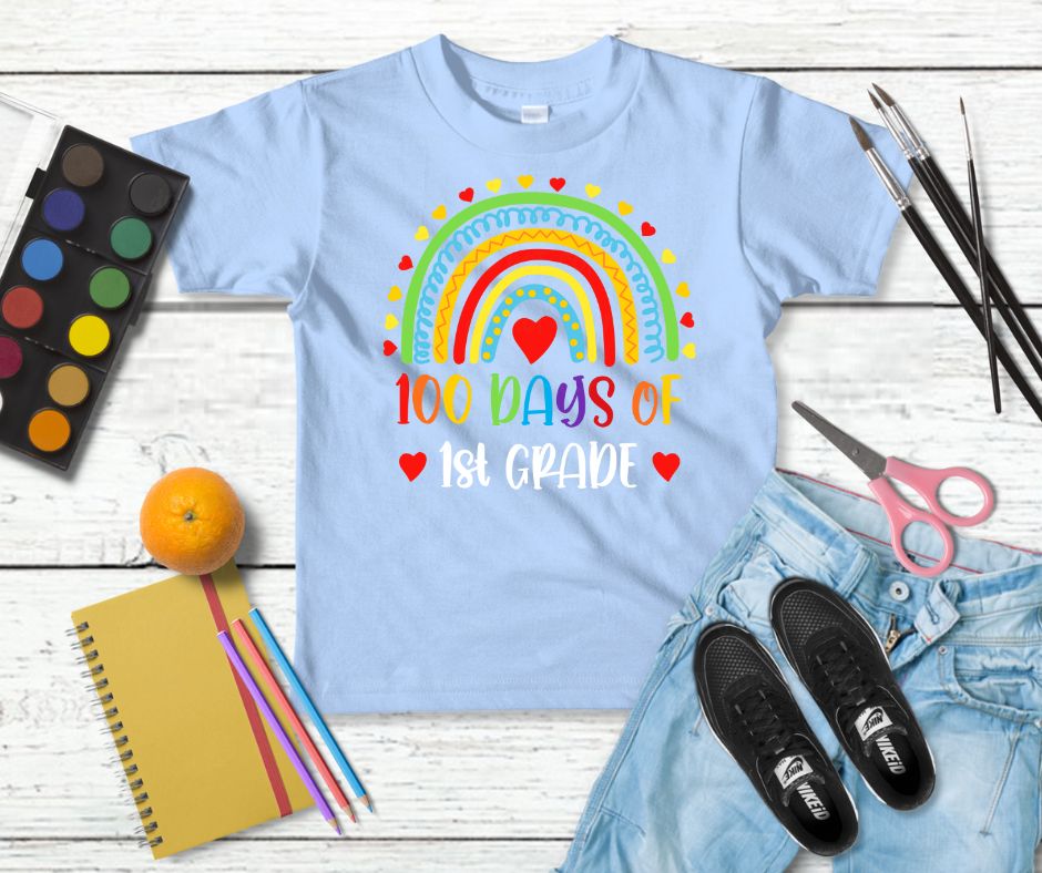100 Days of 1st Grade Rainbow Transfer