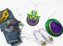 Load image into Gallery viewer, Mardi Gras Happy Face - DTF Transfer