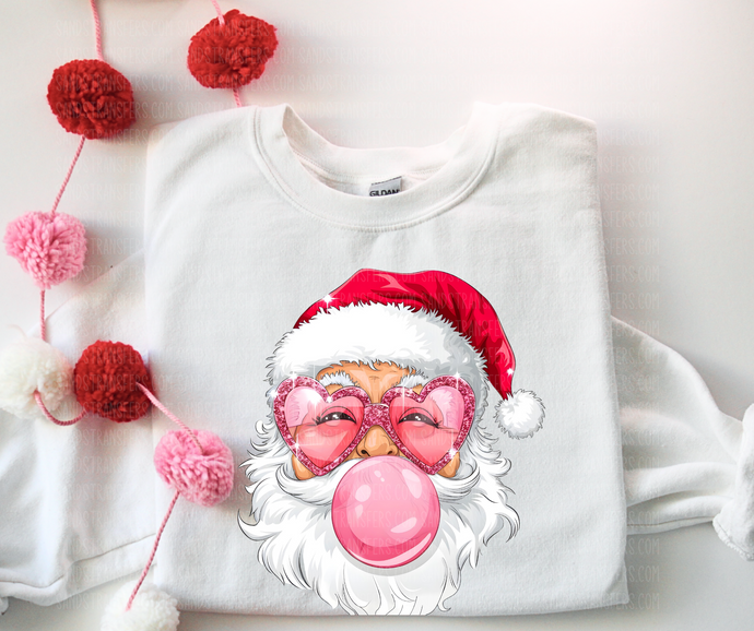 Bubblegum Santa– DTF Transfer