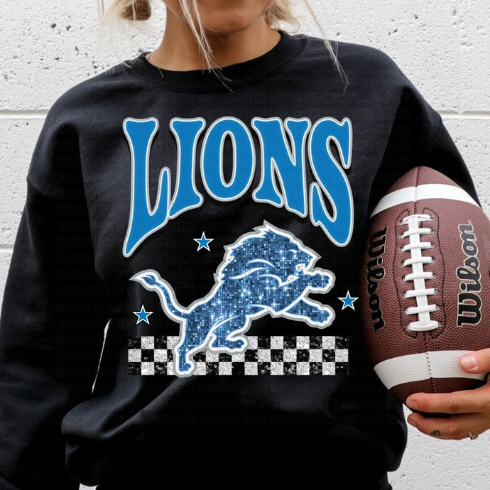 Faux Sequin Lion Team - DTF Transfer