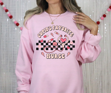 Load image into Gallery viewer, Checkered Cupid&#39;s Favorite Nurse Tee
