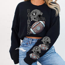 Load image into Gallery viewer, Rhinestone Football Raid Team Sleeve - DTF Transfer
