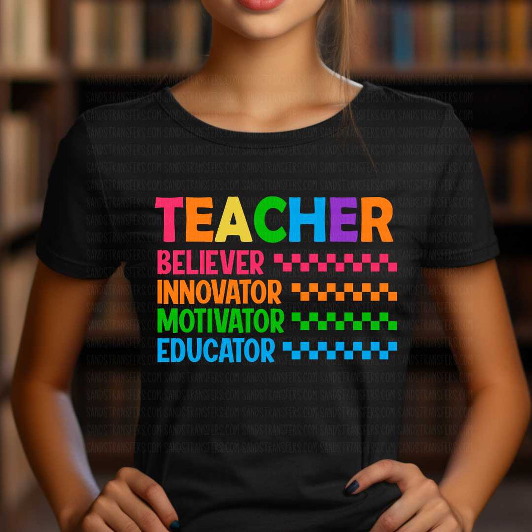 Teacher Checkered - DTF Transfer