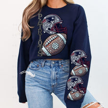 Load image into Gallery viewer, Rhinestone Football Patriotic Team 1 - DTF Transfer

