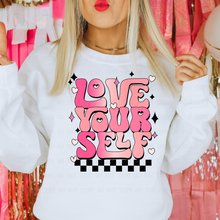 Load image into Gallery viewer, Love Yourself Checkered Tee
