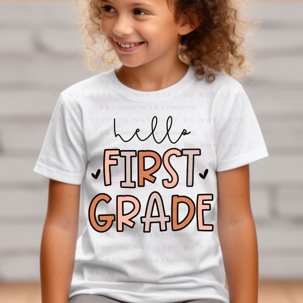 Boho Hello First Grade - DTF Transfer