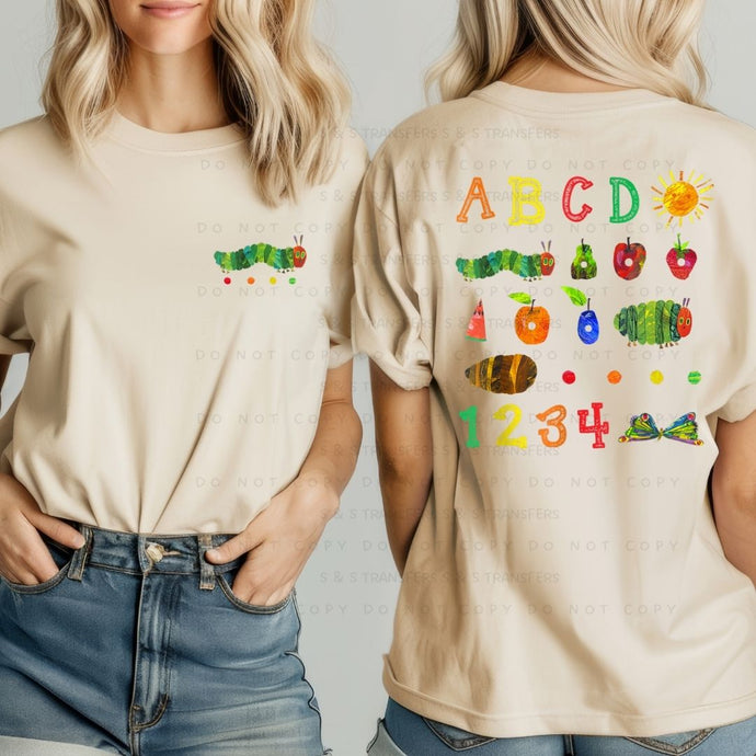 Happy Caterpillar - back - DTF Transfer