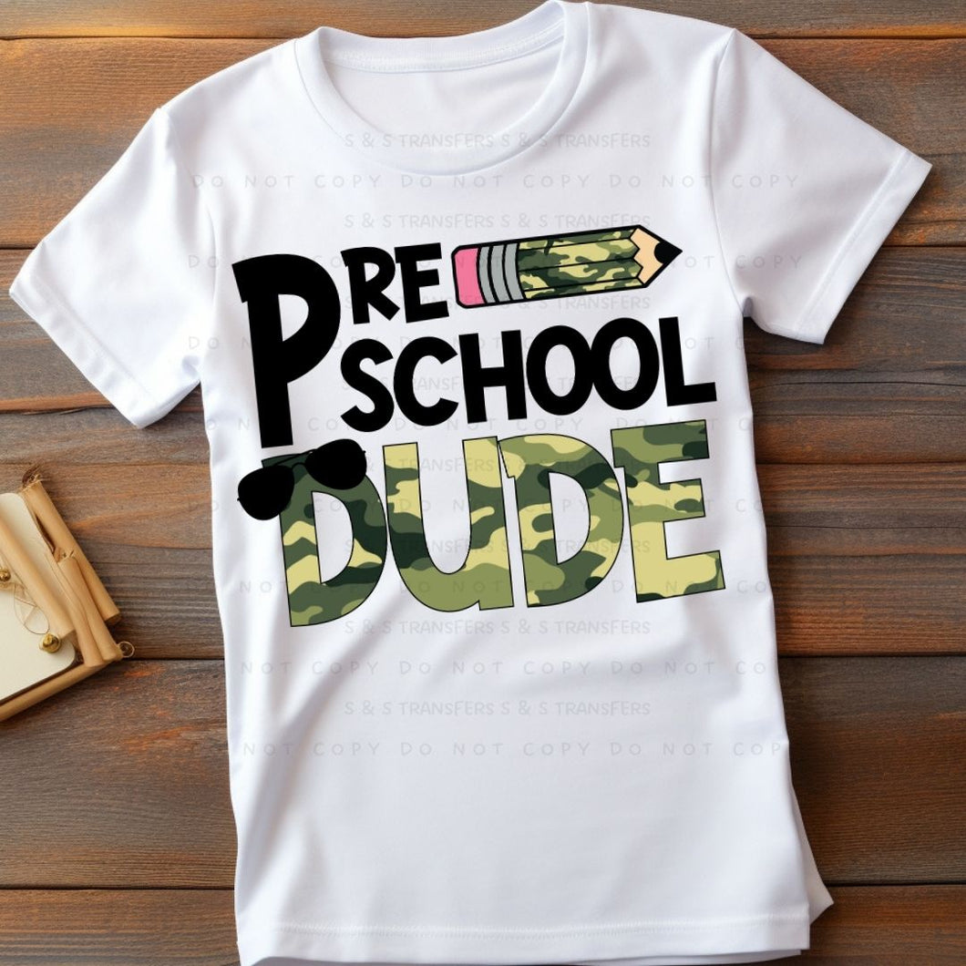 Camo Preschool Dude - DTF Transfer