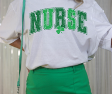Load image into Gallery viewer, Distressed Nurse Shamrock Tee
