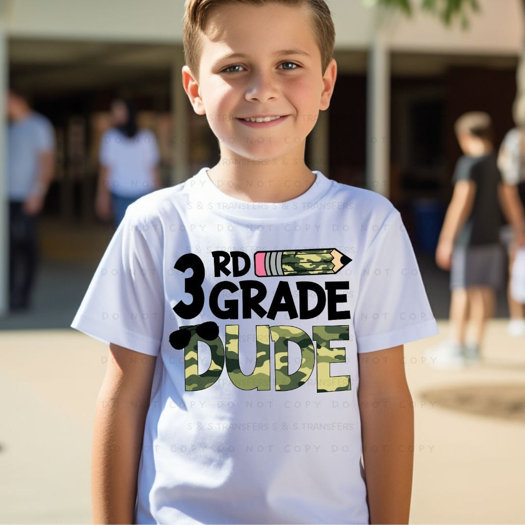 Camo Third Grade Dude - DTF Transfer