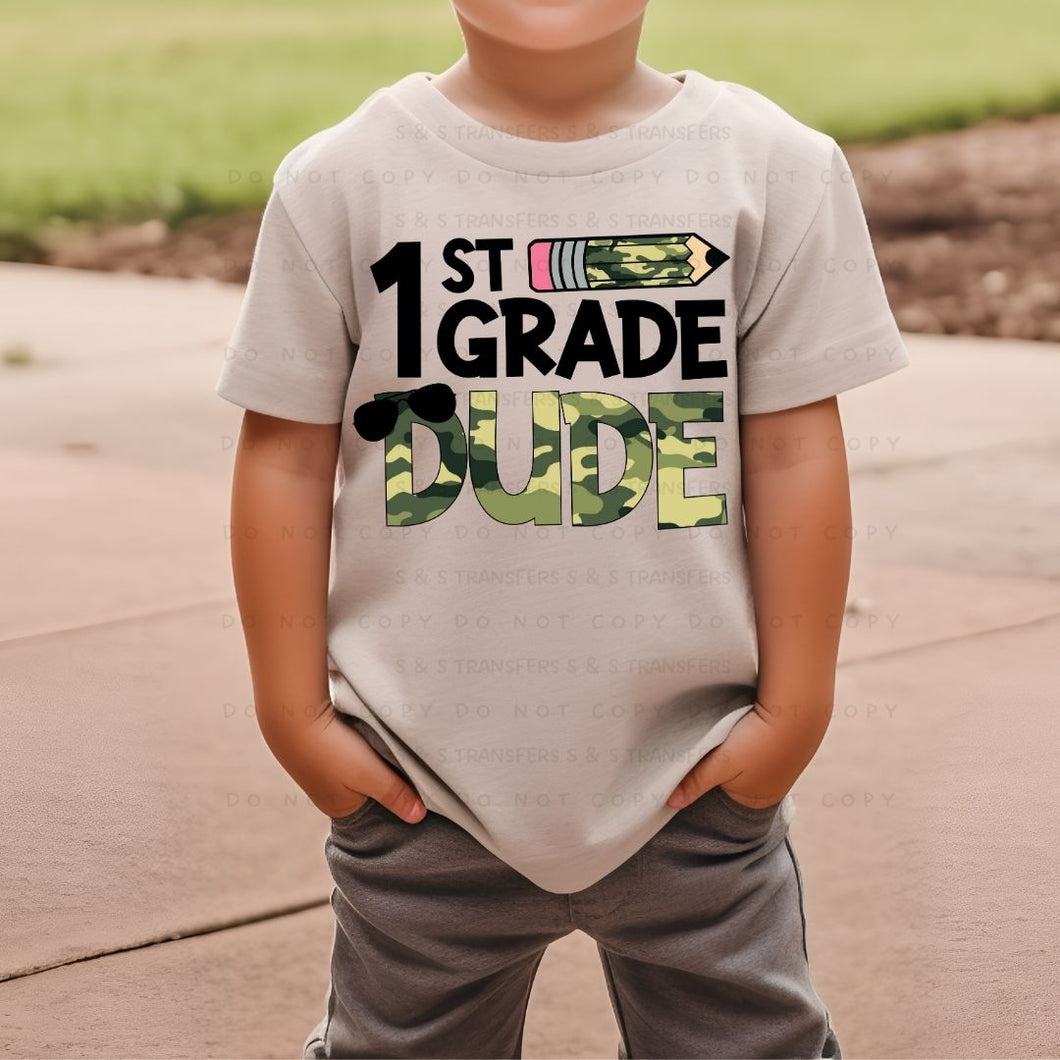 Camo First Grade Dude - DTF Transfer