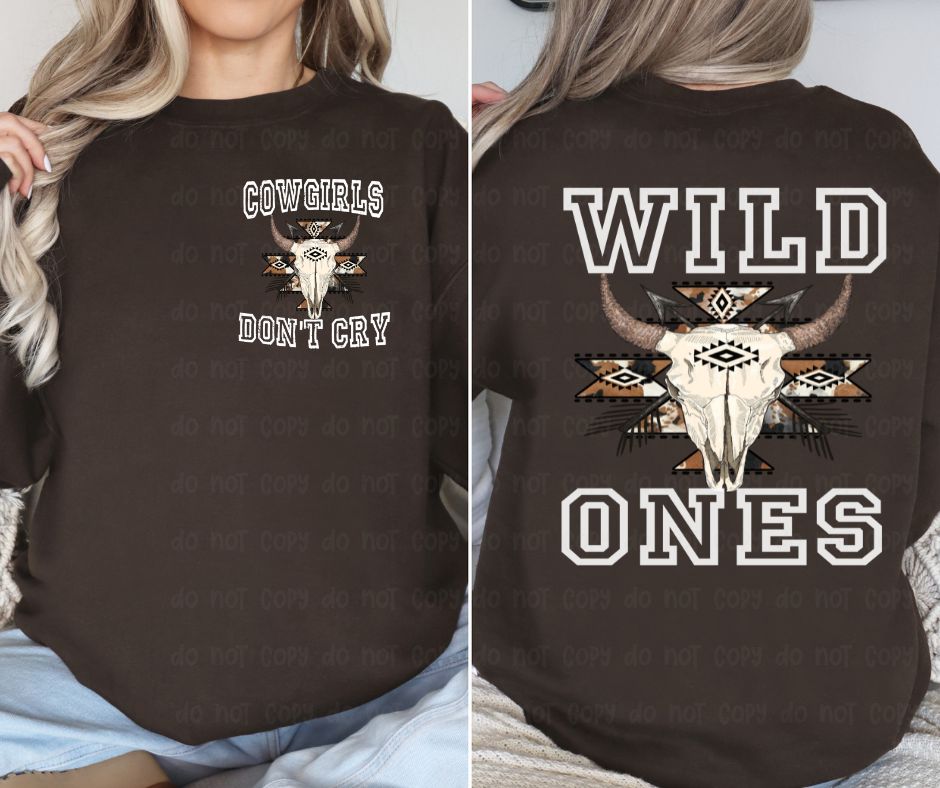 Brown and White Aztec Wild Ones - DTF Transfer