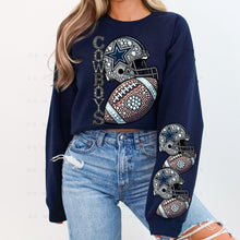 Load image into Gallery viewer, Rhinestone Football Star Team Sleeve - DTF Transfer
