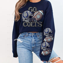 Load image into Gallery viewer, Rhinestone Football Horseshoe Team 2 - DTF Transfer
