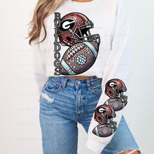 Load image into Gallery viewer, Rhinestone Football Dog Team 1 - DTF Transfer
