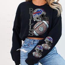 Load image into Gallery viewer, Rhinestone Football Bison Team 1 - DTF Transfer
