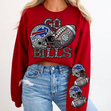 Load image into Gallery viewer, Rhinestone Football Bison Team 2 - DTF Transfer
