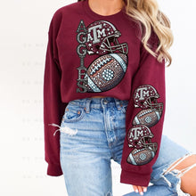Load image into Gallery viewer, Rhinestone Football Agg Team 1 - DTF Transfer
