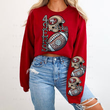 Load image into Gallery viewer, Rhinestone Football Four Nine Team 1 - DTF Transfer
