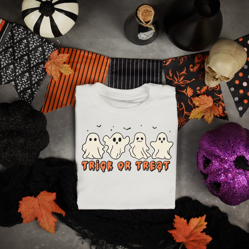 Distressed Trick or Treat Ghosts- DTF Transfer