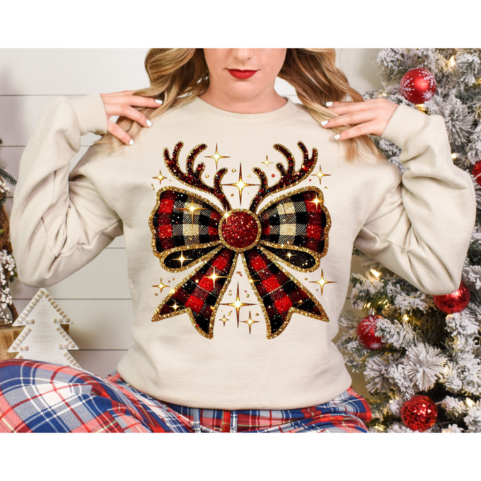 Reindeer Bow- DTF Transfer