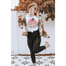 Load image into Gallery viewer, Pink Floral Pumpkin- DTF Transfer
