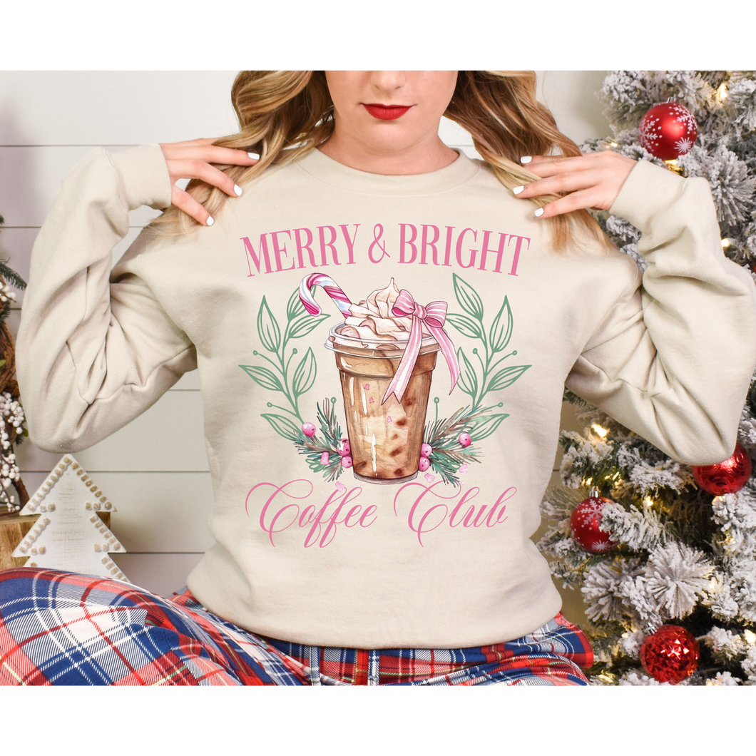 Merry and Bright Coffee Club- DTF Transfer